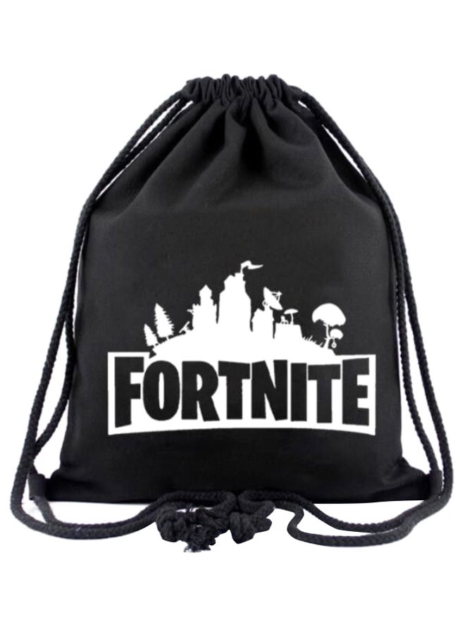 Fortnite Drawstring Gym Sackpack Black/White - Image 1