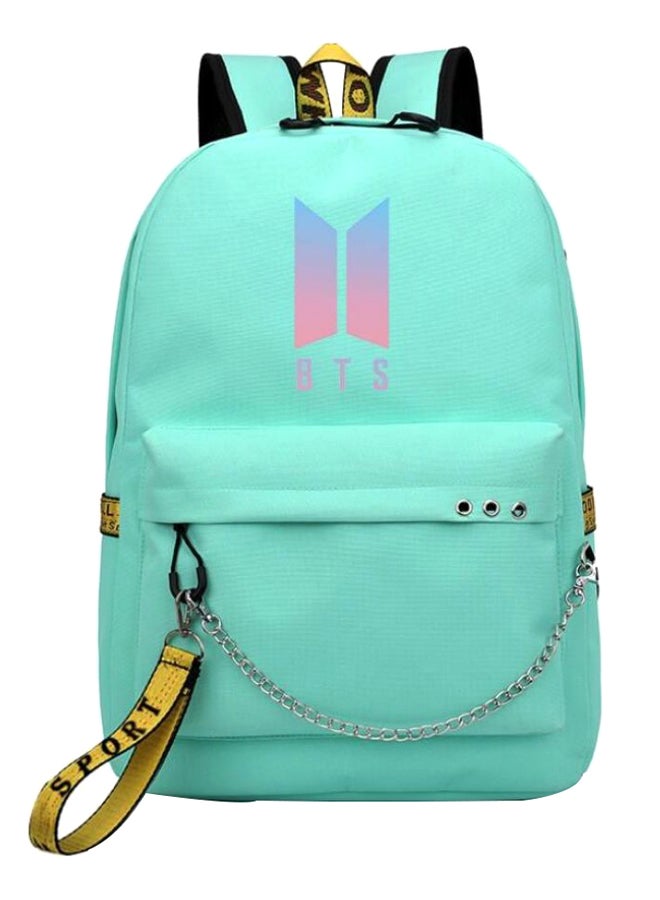 حقيبة ظهر مدرسية من سلسلة "بي تي سي" للابتوب مقاس 14 بوصة أخضر/أصفر