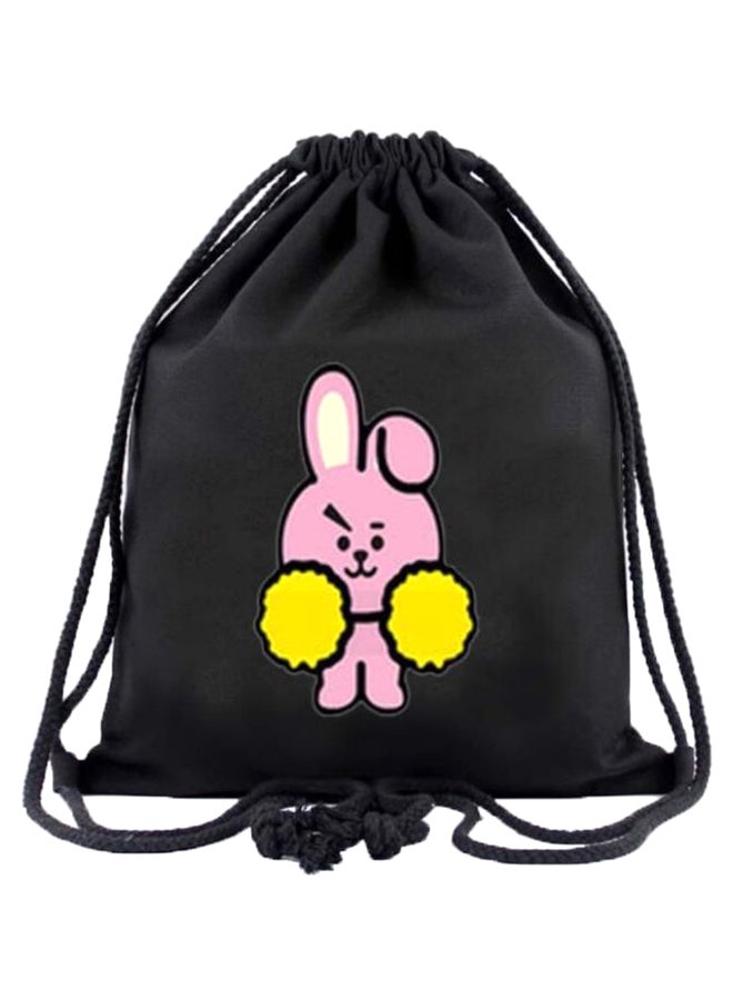 BTS Bangtan Casual Gym Sackpack Black