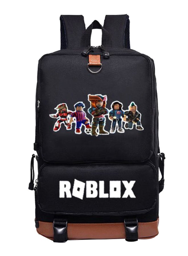 روبلوكس حقيبة ظهر لابتوب بتصميم سلسلة لعبة الفيديو Roblox أسود/بني