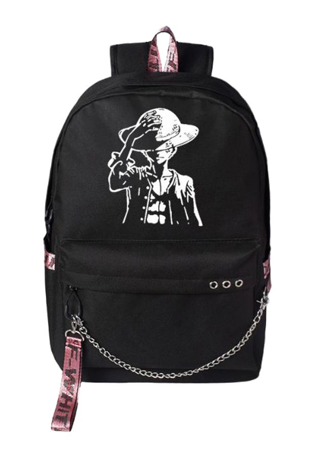 TOEON Anime One Piece Casual Backpack Black