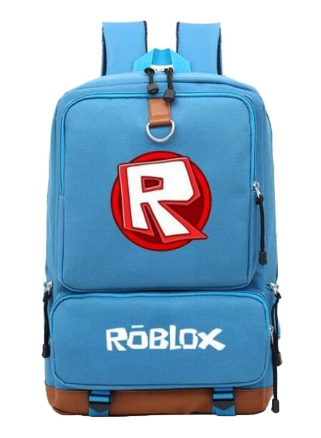 حقيبة ظهر للسفر بتصميم لعبة Robox للابتوب قياس 17 بوصة أزرق/بني