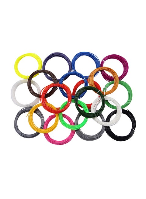20-Piece High Precision 3D Pen Filament Refill Multicolor