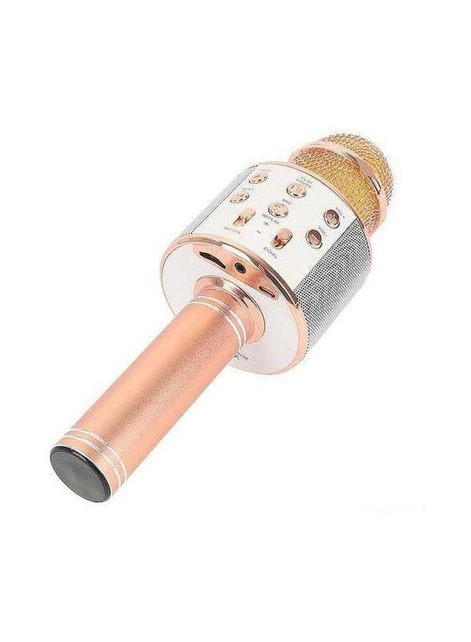 Wireless Karaoke Microphone With Speaker WS-858 Rose Gold - Image 2