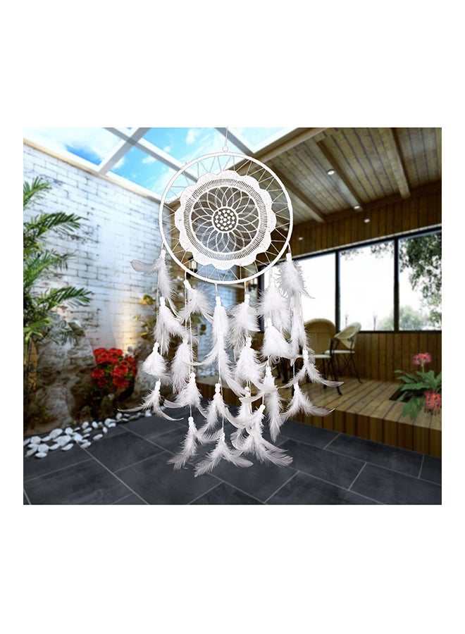 Lace Flower Dream Catcher White 25 x 2 x 23centimeter  - Image 2