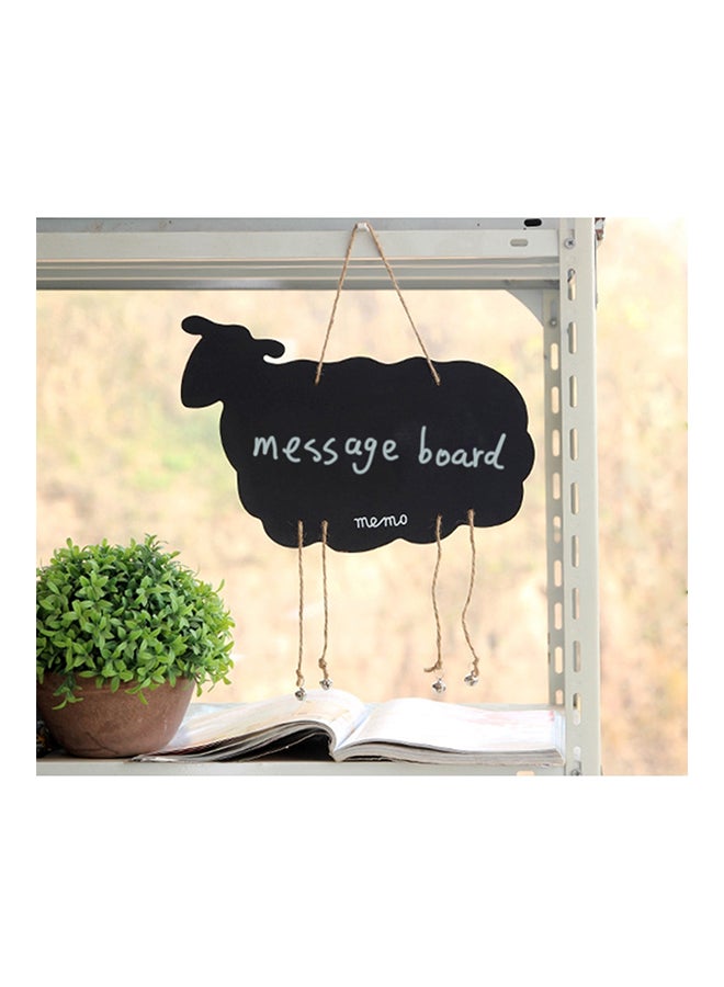 Maston - Sheep Shape Creative Hanging Double sided Black White Message Board Hanging Black 36 x 1 x 28cm - Image 1