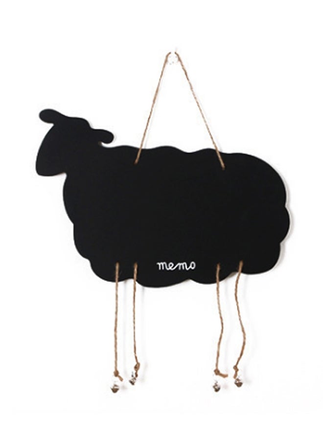 Maston - Sheep Shape Creative Hanging Double sided Black White Message Board Hanging Black 36 x 1 x 28cm - Image 1