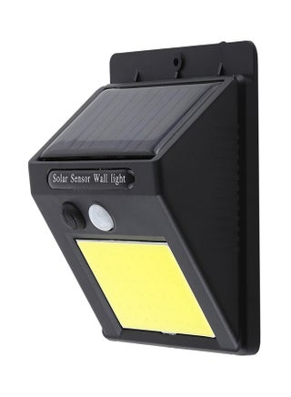 Bulb Triangle Shape Solar Powered Cob LED Wall Light Sensor Plus Light Control Black 16*10*5cm - v1566578999/N29240173A_1
