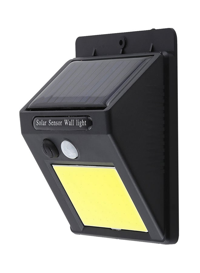 Bulb Triangle Shape Solar Powered Cob LED Wall Light Sensor Plus Light Control Black 16*10*5cm