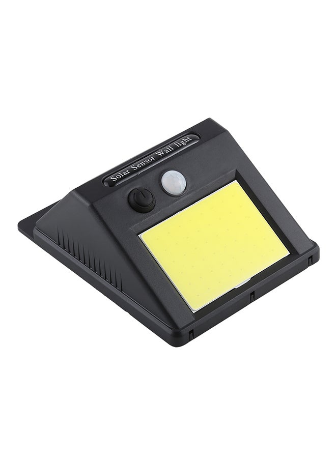 Bulb Triangle Shape Solar Powered Cob LED Wall Light Sensor Plus Light Control Black 16*10*5cm