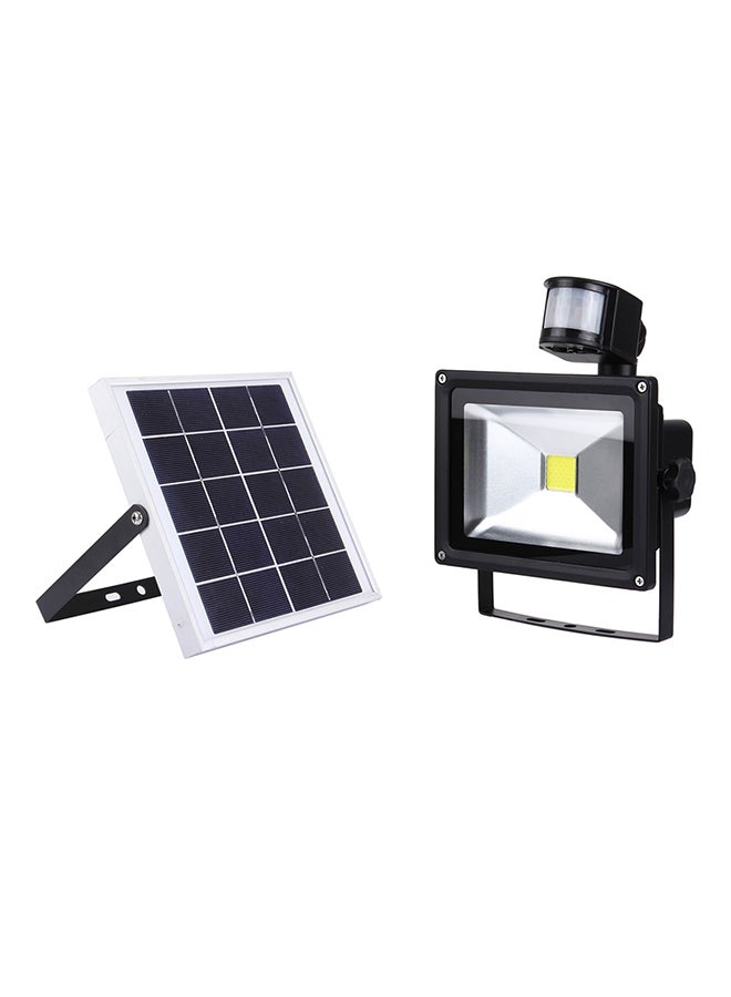 Water Proof LED Infrared Sensor Lamp With Solar Panel Black 22 x 17 x 25cm