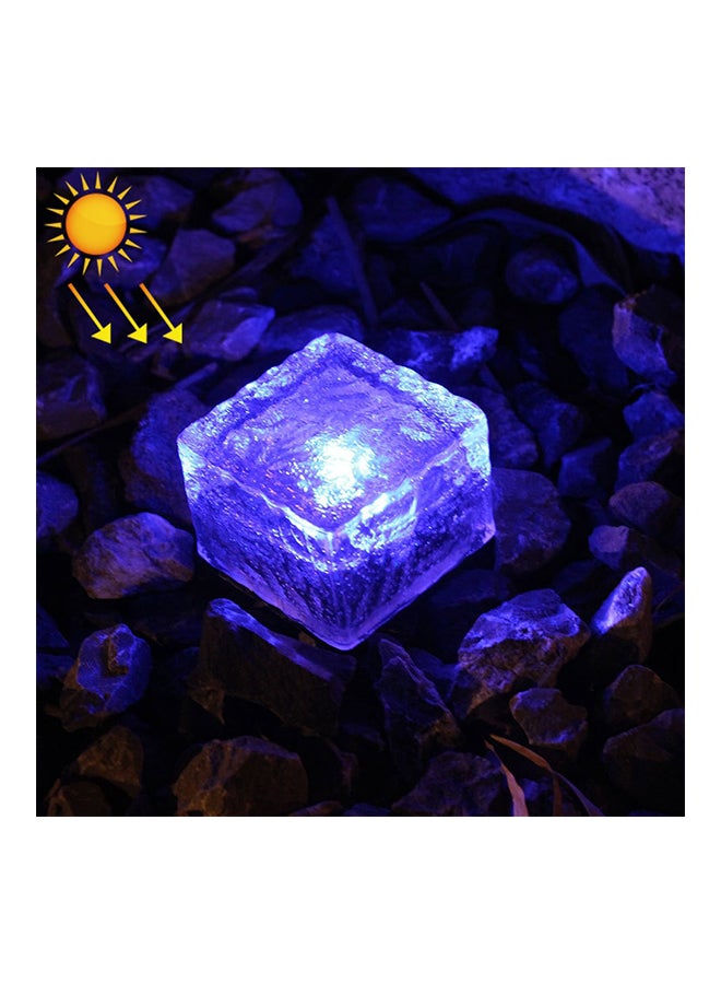 Generic Waterproof Solar Powered Tempered Glass Outdoor LED Buried Light Blue 13*12*5centimeter  - Image 2