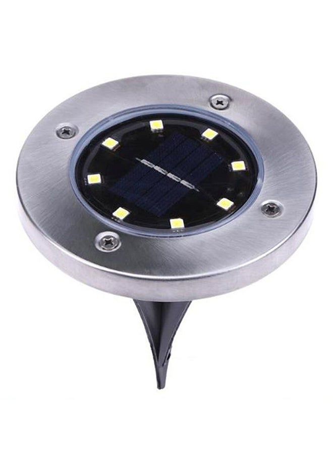 طقم مصابيح LED مضادة للماء تعمل بالطاقة الشمسية مكون من قطعتين أسود/ فضي 13*13*8سم - Image 1