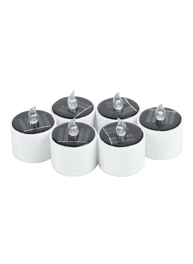 ماستون مجموعة مصابيح LED تعمل بالطاقة الشمسية بتصميم شمعة من 6 قطع أبيض 15  x  10  x  6Ø³Ù†ØªÙŠÙ…ØªØ± - Image 1