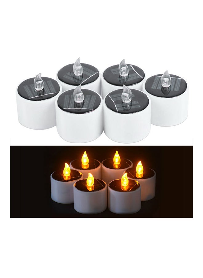 ماستون مجموعة مصابيح LED تعمل بالطاقة الشمسية بتصميم شمعة من 6 قطع أبيض 15  x  10  x  6Ø³Ù†ØªÙŠÙ…ØªØ± - Image 2