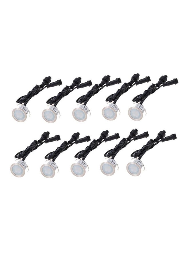 Generic 10-Piece Recessed Stair Underground Deck Light Wall Spotlight White 25*15*6cm  - Image 1