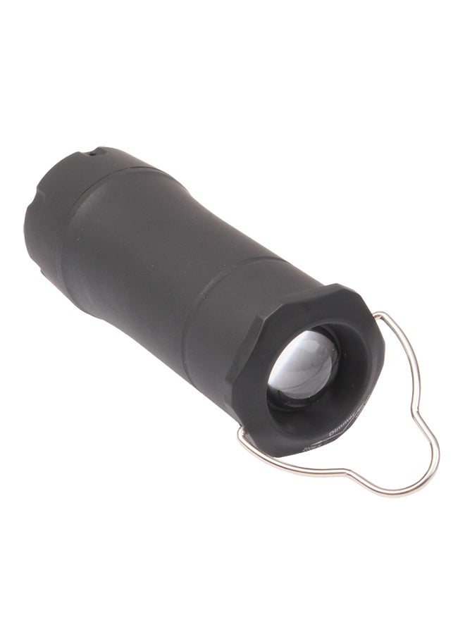Camping Lamp Torch , Telescopic LED Flashlight With Clip Black 4*4*10cm