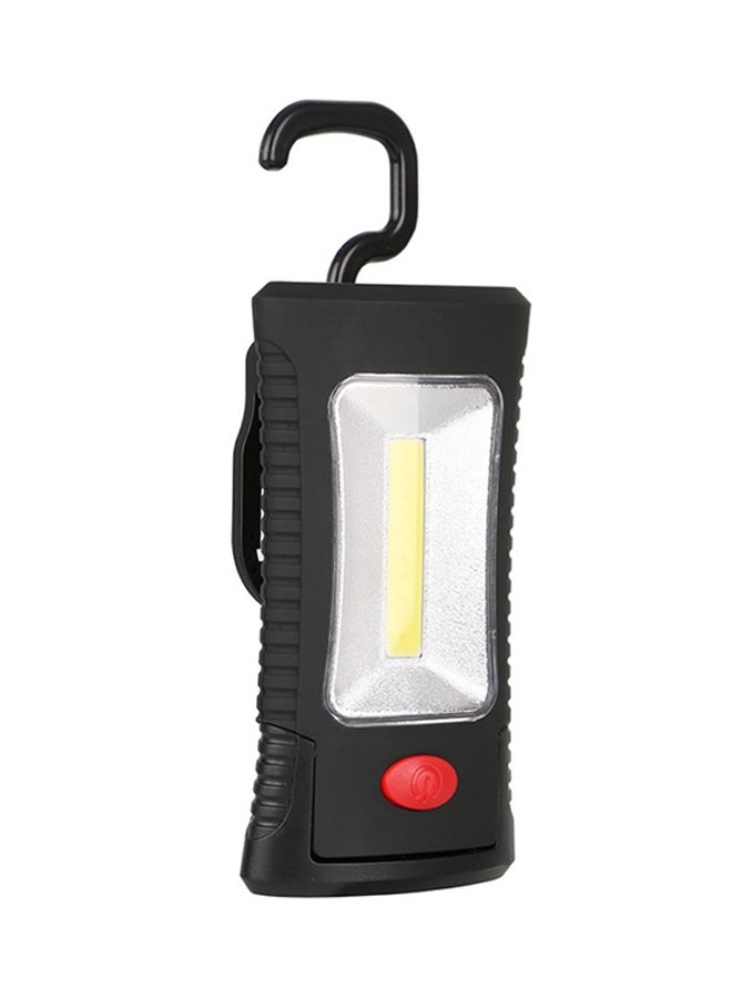 2-Piece Multi-Functional Lighting Cree 3 LED Plus Cob Flashlight With Hook Black 16*12*10cm - Image 1