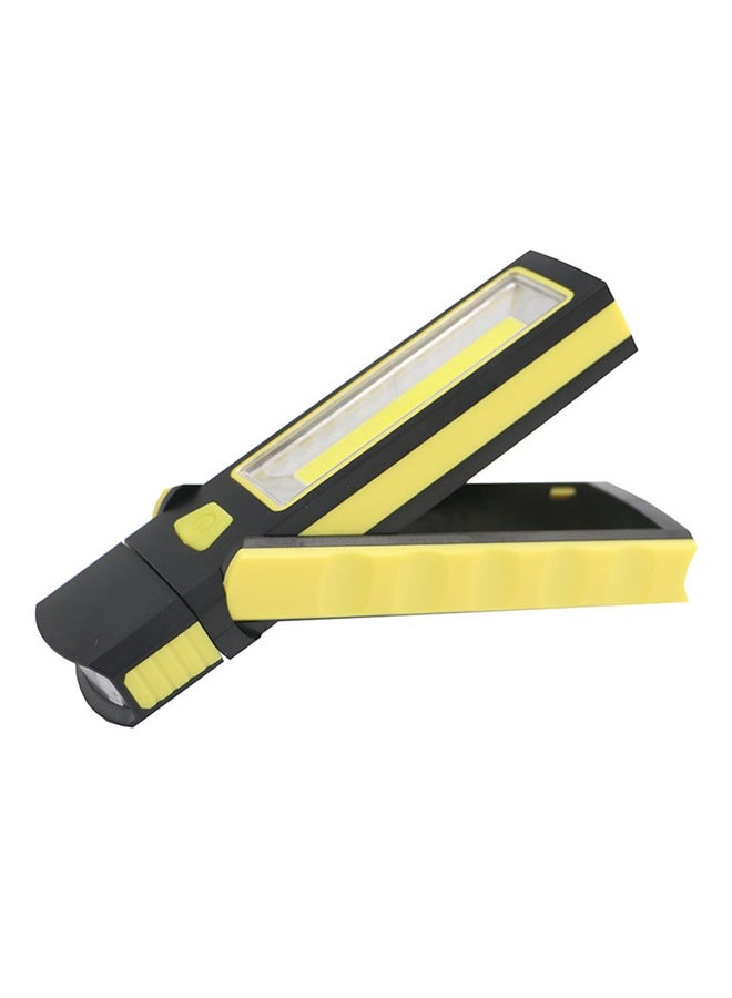 Adjustable LED Hand Torch Magnetic Camping Lantern With Hook Yellow 