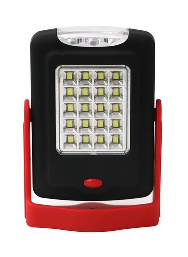 Portable LED Camping Emergency Hand Lamp With Holder Black 13 x 9 x 8cm