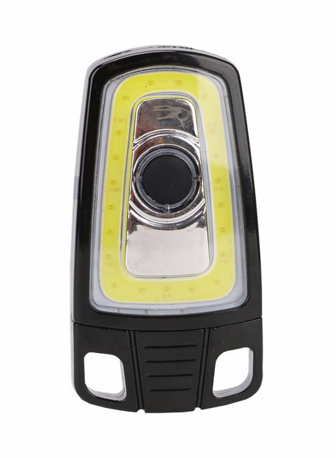 كشاف صغير بإضاءة LED مصمم بشريحة Cob مع منفذ USB يمكن تعليقه في سلسلة المفاتيح أسود 9  x  5  x  3سم - Image 1