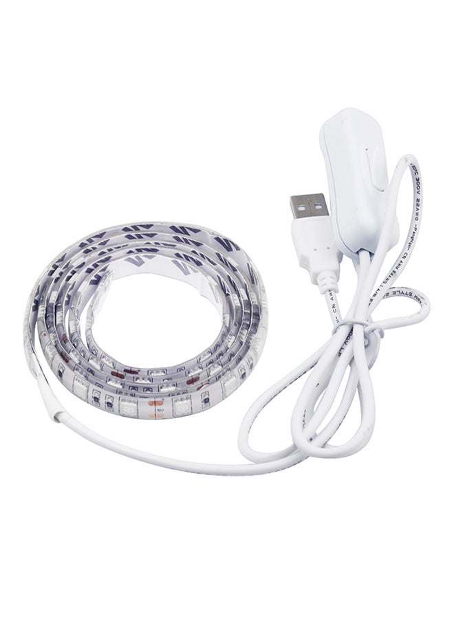 شريط إضاءة LED بغلاف مقاوم للماء بمعيار حماية IP65 مزود بقابس طاقة بطول 2 متر أبيض 17*17*4سم - Image 1