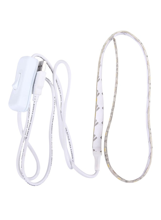 شريط إضاءة LED بغلاف مقاوم للماء بمعيار حماية IP65 مزود بقابس طاقة بطول 2 متر أبيض 17*17*4سم - Image 2