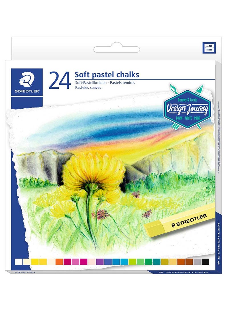 STAEDTLER 24-Piece Soft Pastel Chalk Set Multicolour 