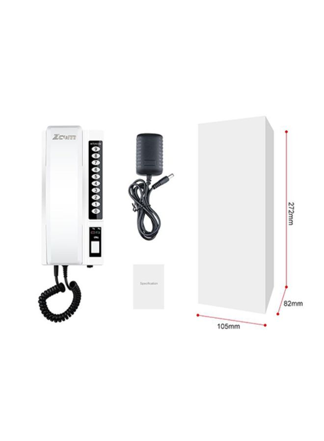 Zcom - Ultra Long Range Wireless Intercom Phone White - Image 1