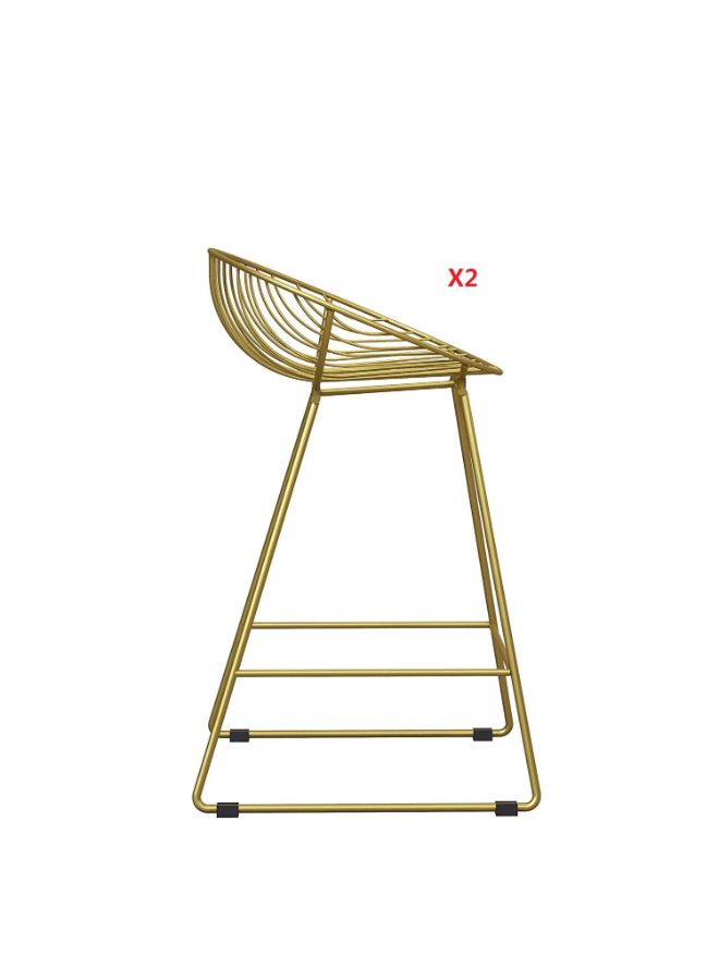LANNY Pack Of 2 Multi Purpose High Stool Rose Gold 75cm - Image 3