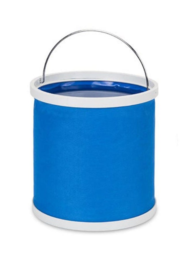 Portable Folding Car Wash Bucket Blue/White - Image 1