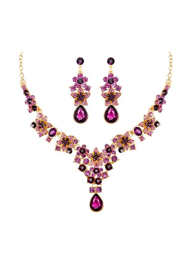2-Piece Fashion Jewellery Set With Crystal And Rhinestone