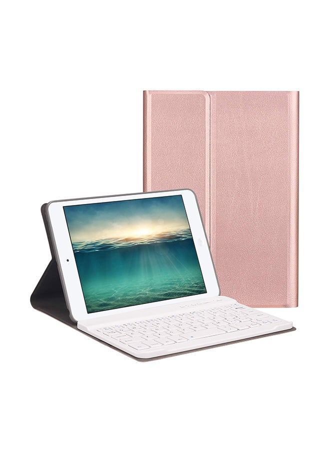 Bluetooth Keyboard Case Cover For Apple iPad Mini 4 Rose Gold