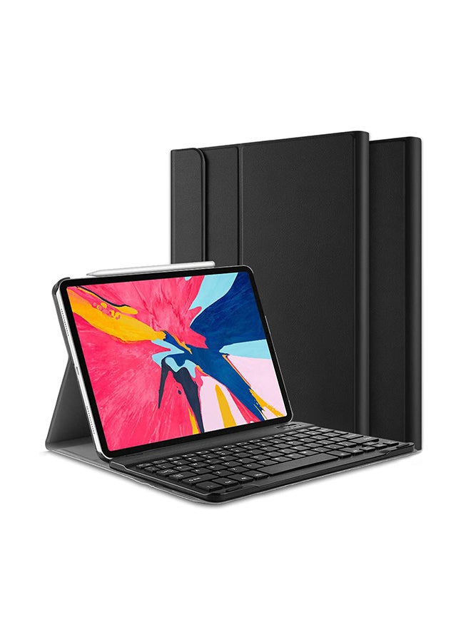 Generic - Protective Case Cover With Bluetooth Keyboard For Apple iPad Pro 2018 Black - Image 1