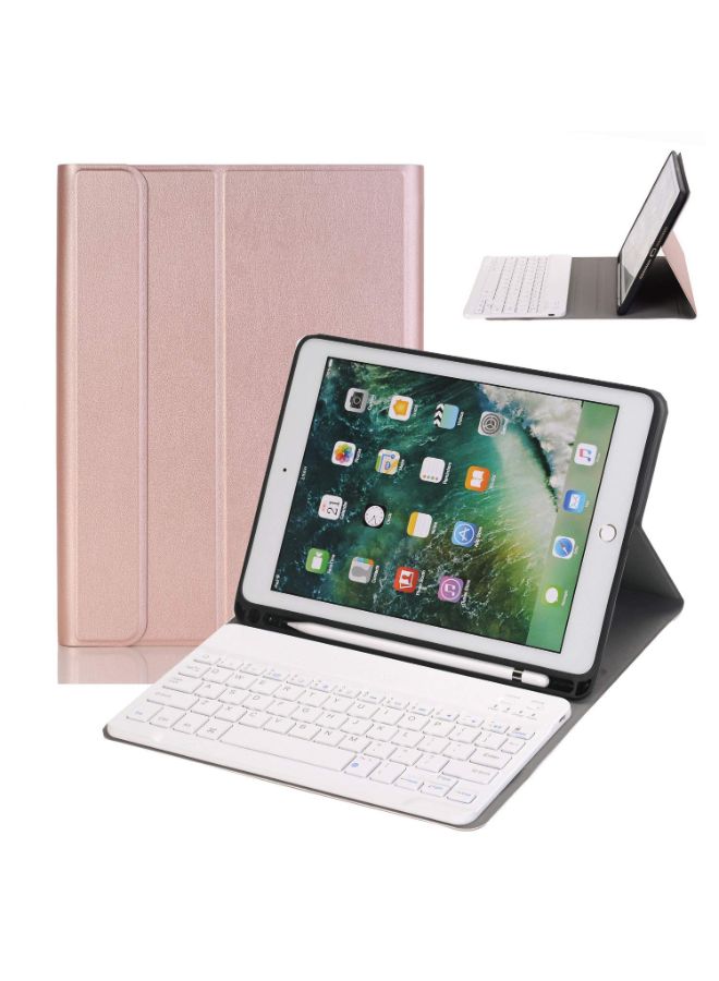 Generic - Protective Case Cover With Bluetooth Keyboard For Apple iPad PRO Rose Gold - Image 1