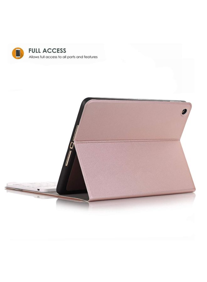 Generic - Protective Case Cover With Bluetooth Keyboard For Apple iPad PRO Rose Gold - Image 1