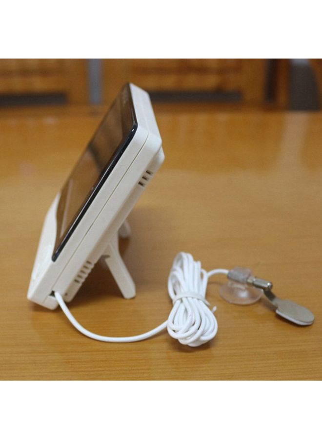 ماركة غير محددة - جهاز HTC-2 الرقمي بشاشة عرض لقياس الرطوبة ودرجة الحرارة ومزود بساعة أسود/ أبيض 10 x 9 x 2.3Ø³Ù†ØªÙŠÙ…ØªØ± - Image 1