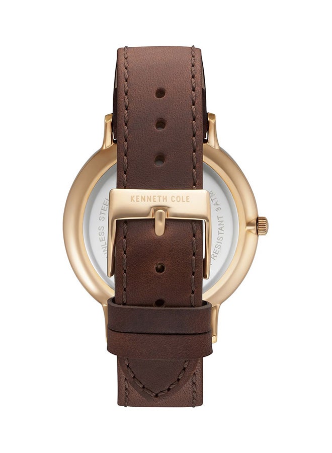 Kenneth Cole - men Leather Analog Wrist Watch KC50585006 - Image 1