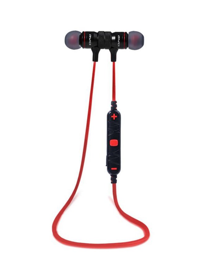 Awei Stereo Sports  Bluetooth In-Ear Earphone With Mic Red - Image 1
