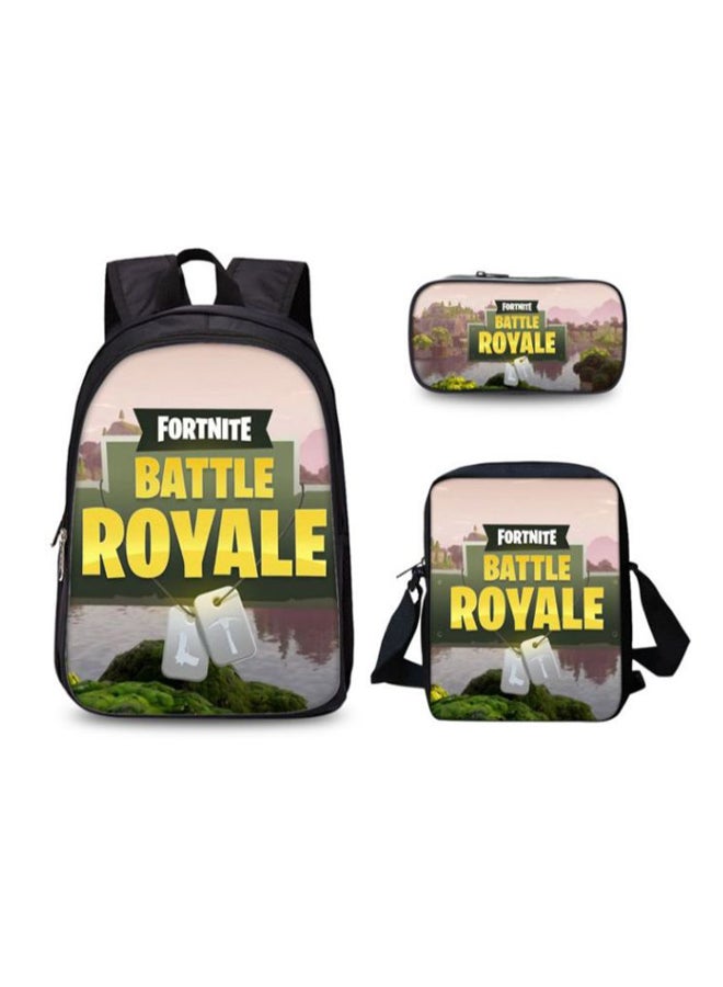 Lucky Pack Of 3 Lightweight Fortnite Backpack Set Multicolour 