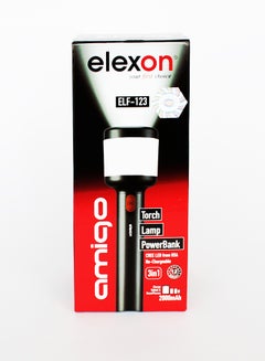 elexon Rechargable Amigo Torch Black 9.5inch  - Image 2