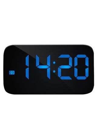 ساعة منبه رقمية LED بخاصية التحكم في الصوت الأسود / الأزرق - v1566662585/N29213605A_1