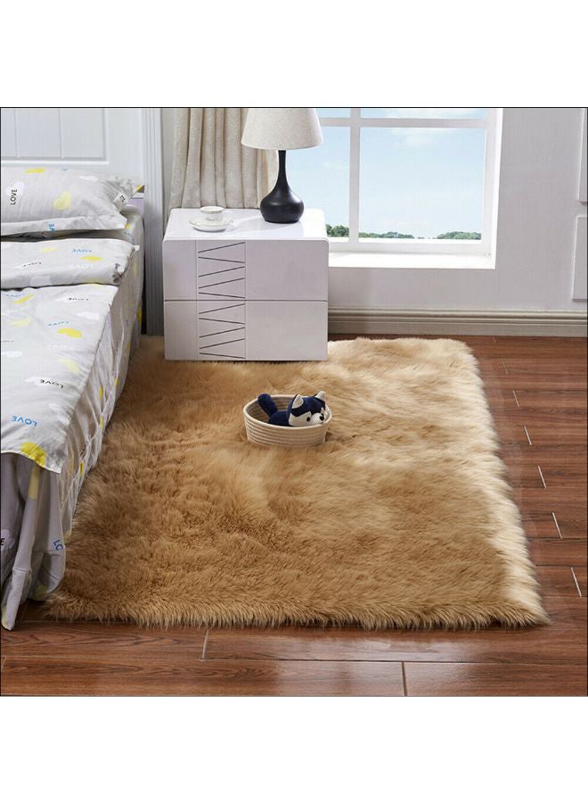 Long Plush Ultra Soft Fluffy  Floor Mat Brown 