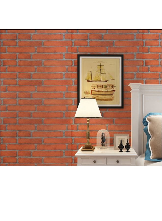 Generic - 3D Stone Brick Wall Sticker Brown/Grey - Image 1