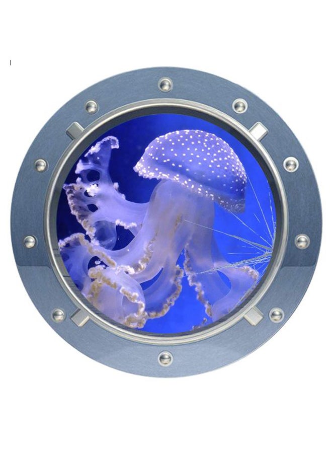3D Benthos View Bathroom Wall Art Sticker Multicolour