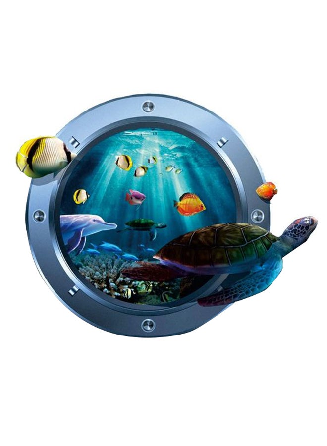 3D Seafloor Wall Art Sticker Multicolour