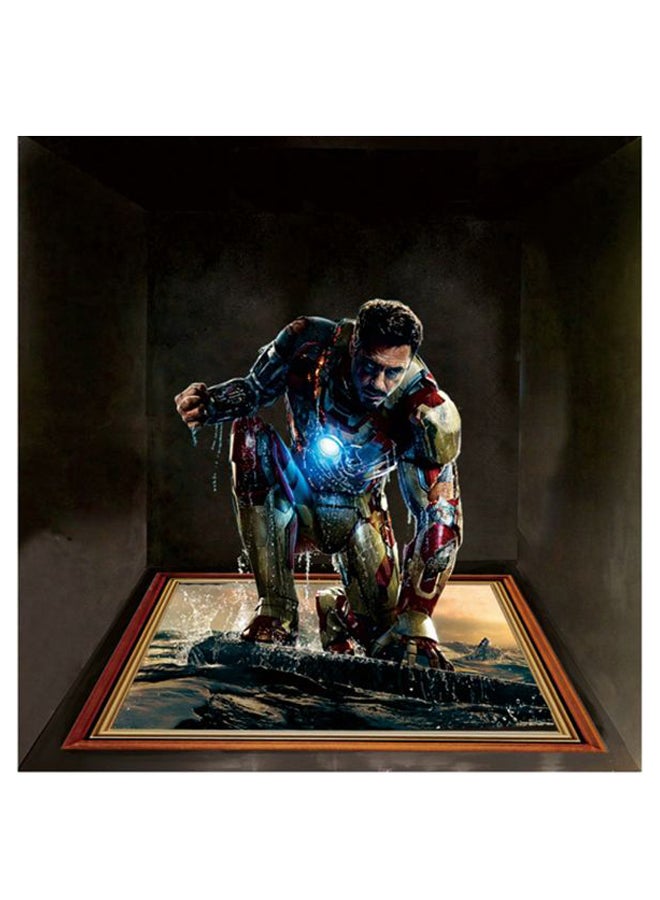3D Iron Man Wall Art Sticker Multicolour