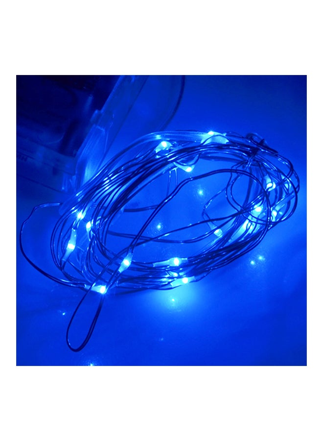 شريط بإضاءة LED مناسب للزينة يعمل بعدد 3 بطاريات X Aa مزود بسلك من النحاس أزرق 2متر  - Image 2