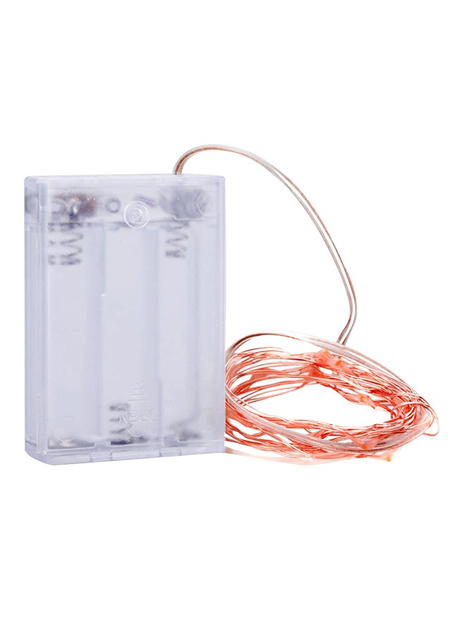 LED 3 X Aa Batteries Powered Copper Wire Decoration Light Strip Yellow 2meter - Image 1