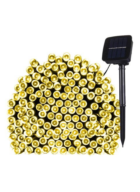 شريط إضاءة يتميز بعدد 100مصباح LED بتصميم مذهل يعمل باللوحة الشمسية ومزود بكابل ممتد أصفر 16 x 7 x 6سم